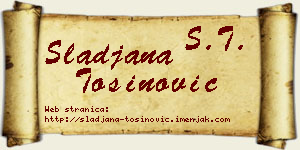 Slađana Tošinović vizit kartica